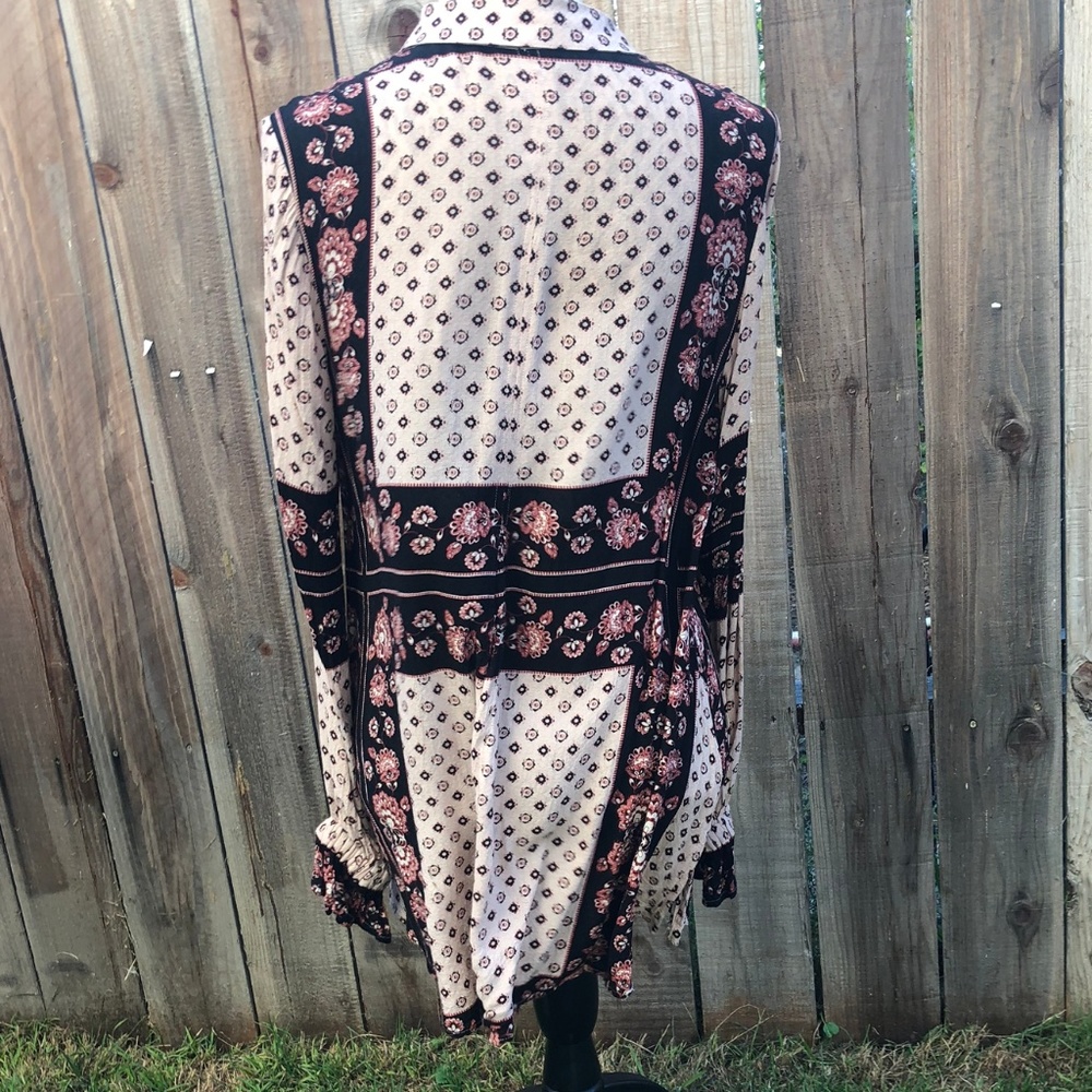 Free People Boho Floral Cream Colored Tunic - Picture 6 of 9